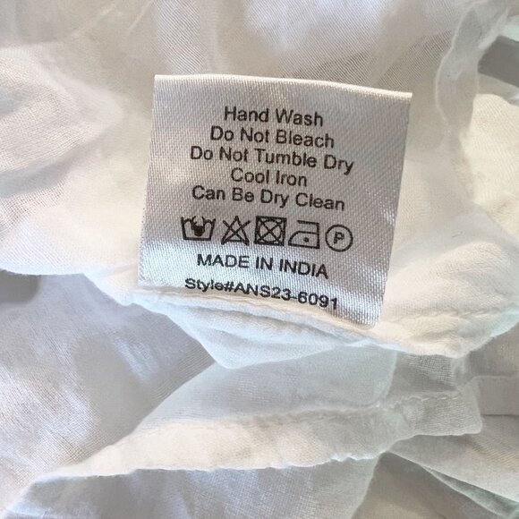 Love The Label | White Cotton Tiered Ruffle Mini Dress | L | Minor Flaws - Picture 15 of 15